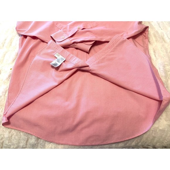 Brooks Brothers Regent Polo Button-Down Shirt Pink Cotton Men Size 17 1/2 (READ) - Picture 16 of 16